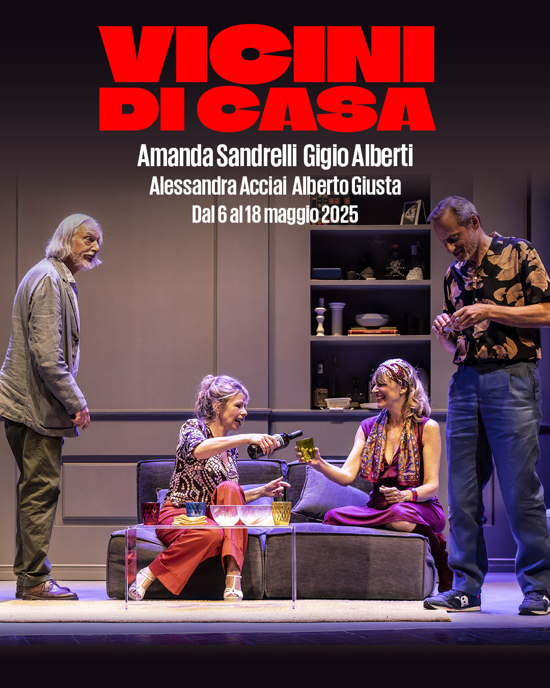 Al Teatro Manzoni di Milano ‘Vicini di casa’, con Amanda Sandrelli e Gigio Alberti