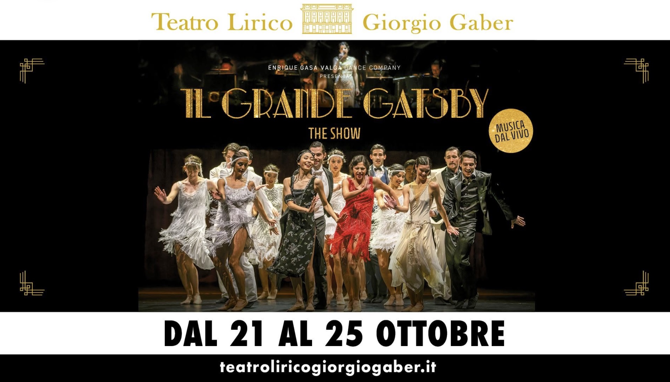 Al Teatro Lirico Giorgio Gaber di Milano “Il Grande Gatsby – The Show”